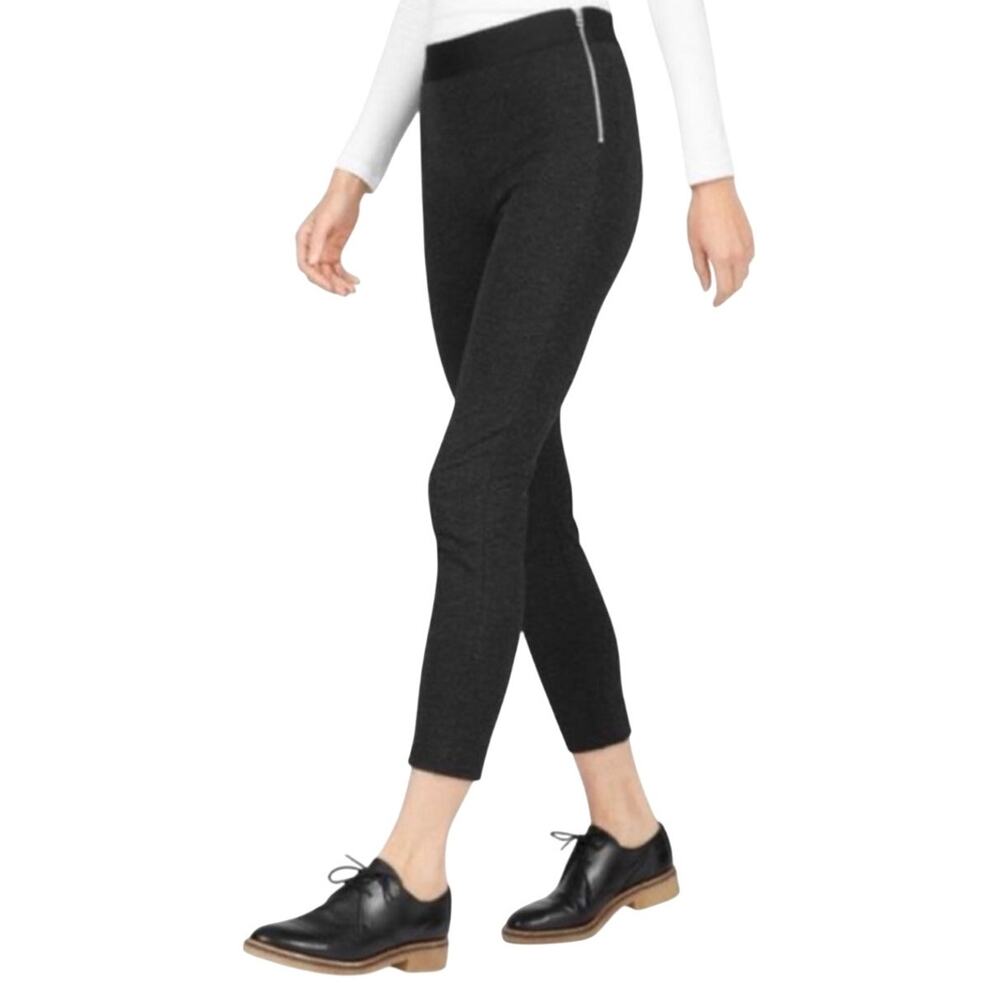 Everlane 0 The Stretch Ponte Skinny exposed side zip ankle pant P3 2906